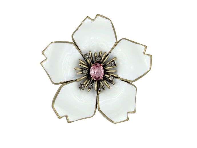 Plum Blossom White-Pink Brooch