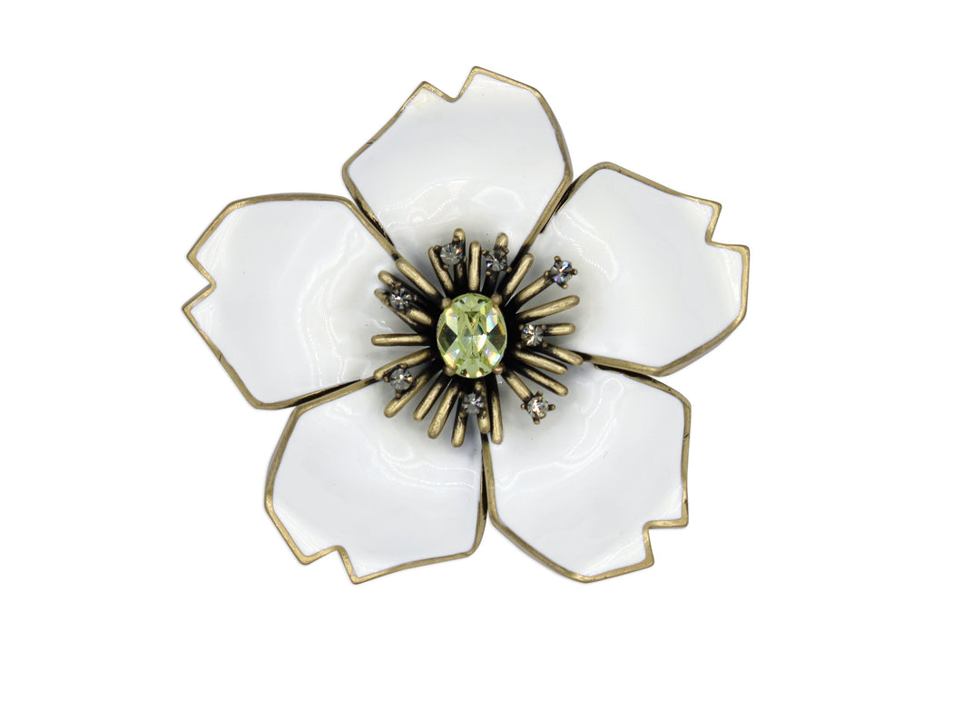 Plum Blossom White-Yellow Brooch