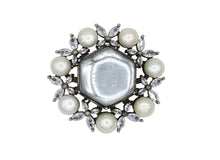 Load image into Gallery viewer, Peony Crystal Cabochon Brooch
