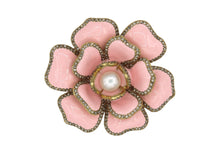 Load image into Gallery viewer, Gardenia Pink Enamel Brooch

