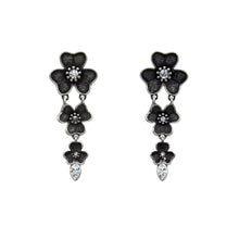 Load image into Gallery viewer, Floral Cascade Silver Earrings
